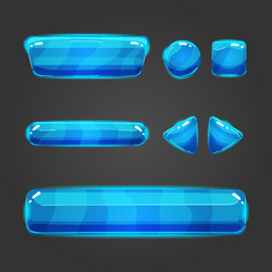 Modern Button Set - UI Elements vector image