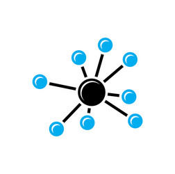 molecule icon on background for graphic and web vector image