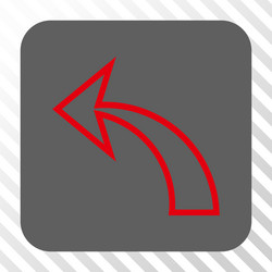 undo rounded square button vector image