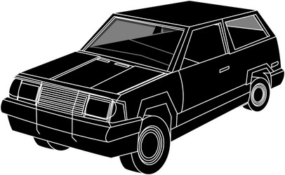 vintage 90s style car icon image vector