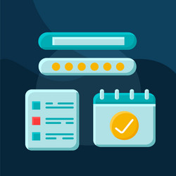 check-in and check-out term flat concept icon vector image