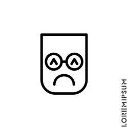 depressed sad stressed emoji icon Vector Image
