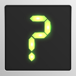 digital character set typeface on a screen vector image