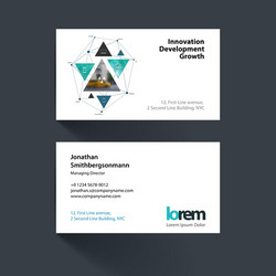 Modern Triangular Business Card vector image