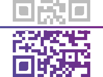 qr code sample for smartphone scanning isolated vector image