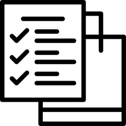 shopping list linear style icon design vector image