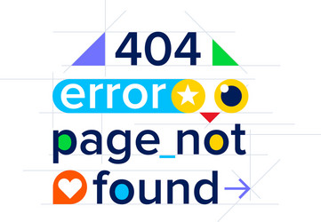 404 error page not found color website template vector