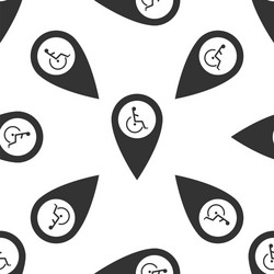 disabled handicap in map pointer invalid symbol vector image