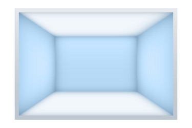 Example of empty room with blue walls vector