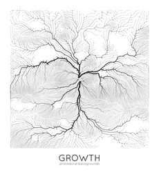 generative branch growth pattern square vector