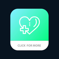 Heart love add plus mobile app button android vector