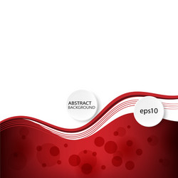red background curve line on white space shadow vector image