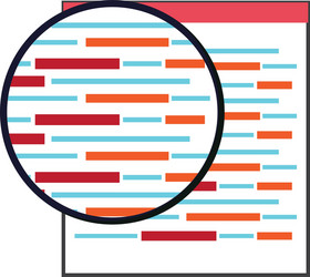 browser window with zoom icon vector image