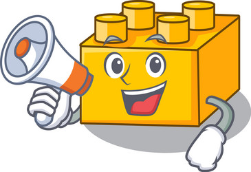 Building Blocks with Megaphone vector image