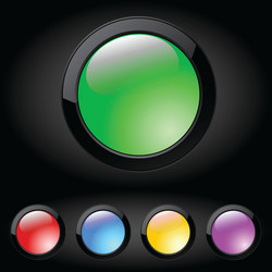 Glossy Button Icon Set vector image