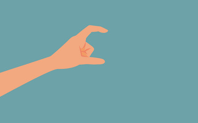 Hand making a big size symbol gesture cartoon vector