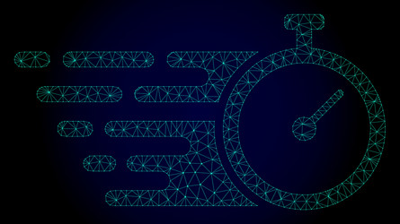 time tracker polygonal frame mesh with fast vector image