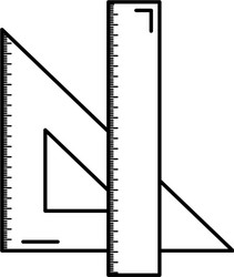 triangular geometric rules school vector image