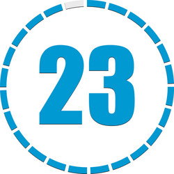1-24 sectioned indicator circular chart graph vector image