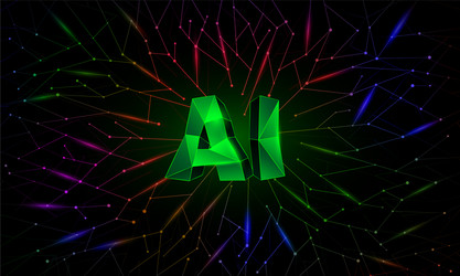 Artificial Intelligence Neural Network vector image