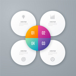 template for cycle diagram graph presentation vector image