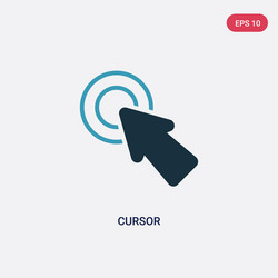 two color cursor icon from user interface concept vector image