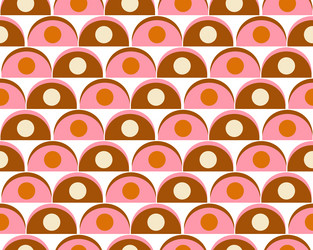 retro 70s seamless colorful geometric pattern vector image