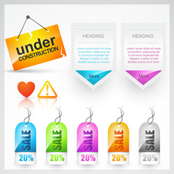 set of web elements vector image