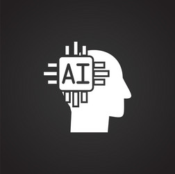 artificial intelligence ai related icon vector image