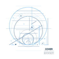 geometry abstract pattern with connected lines vector image