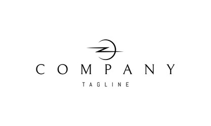 logo with an abstract image of lightning vector image