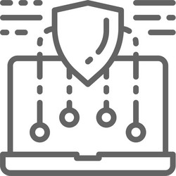 security laptop safe computer web protect vector image