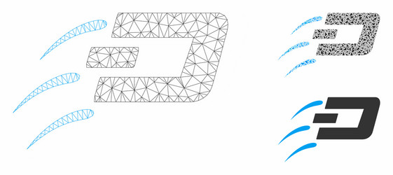 send dash mesh carcass model and triangle vector image