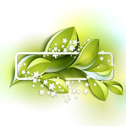 Spring Leaf Frame vector image