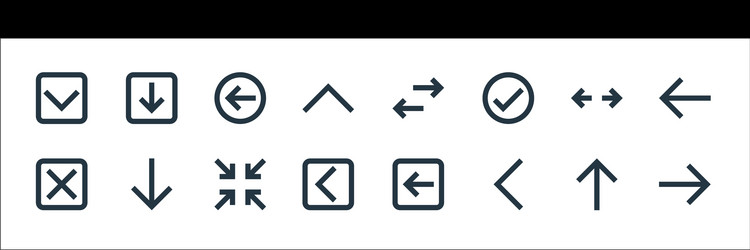 ui line icons linear set quality vector image