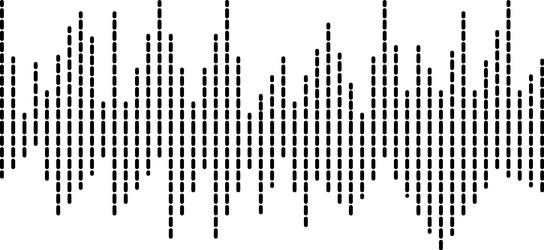captivating sound wave pattern with black dots vector image