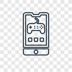 game concept linear icon isolated on transparent vector image