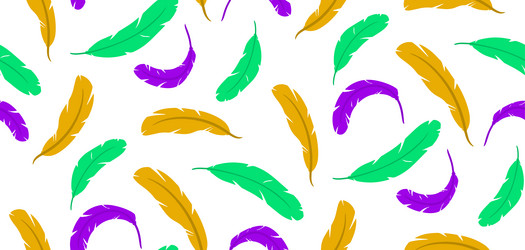 nature seamless pattern of palms or feather color vector image