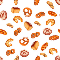 seamless pattern with different product vector image