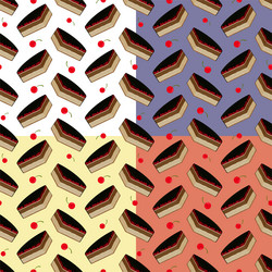 set of geometric seamless patterns with piece vector image