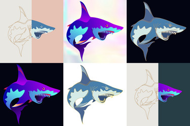 Abstract fish vector