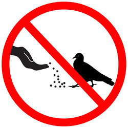 Do not feed animals forbidden sign Royalty Free Vector Image