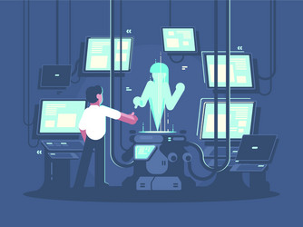 newest technologies of artificial intelligence vector image