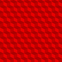 Red geometric seamless cubes pattern background vector