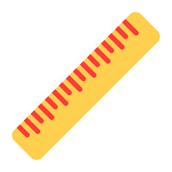 ruler icon in flat style for any projects vector image