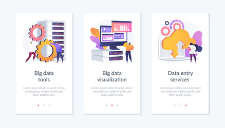 big data app interface template vector