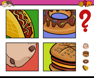 educational activity with food objects vector