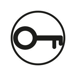 Key icon in the circle vector