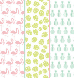 set of exotic patterns or background in pastel col vector image