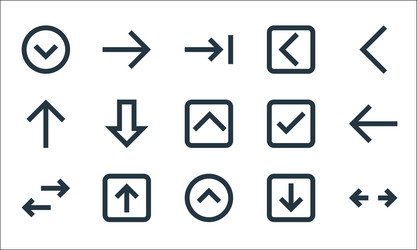 ui line icons linear set quality vector image